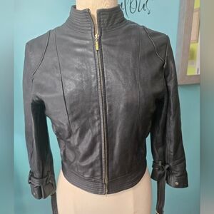 Arden B Luxe Lambs Leather Moto Jacket